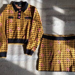 Teddy Fresh - Heritage Button Knit Top & Skirt